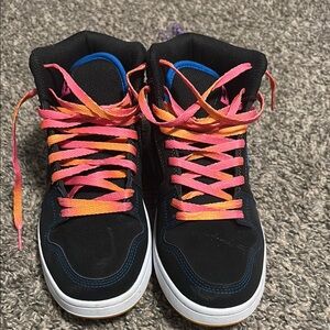 Black and Pink DC Sneakers